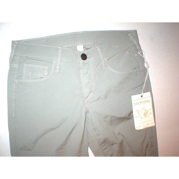 New Womens True Religion Brand Jeans NWT 24 Brianna Boyfriend Poplin Gray Griffi - Picture 6 of 10